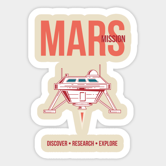Mars Mission Sticker by AttireCafe